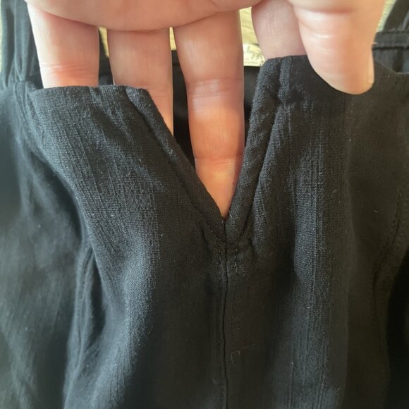 Free People Intimately Bodysuit Women XS Black Thong Snaps Wire V-neck Tie Strap - Picture 3 of 5